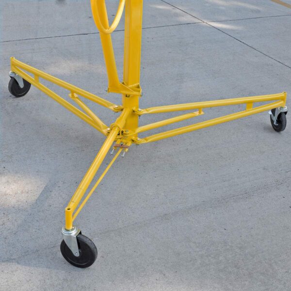1dd233f9c8bd4aa4bb2492f1b4dce9af Drywall Lift 11′ Yellow Rolling Sheetrock Panel Hoist Jack
