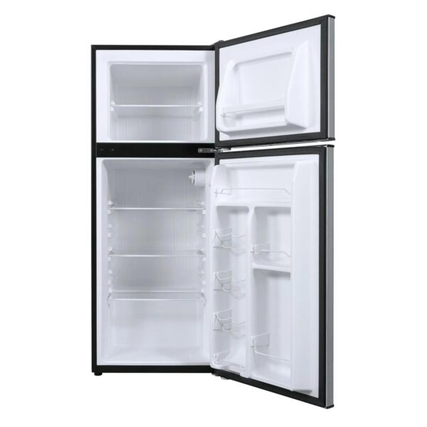 1dd6b1c5b90146ef87b6adbed1225052 4.6. Cu ft Two Door Mini Refrigerator with Freezer, Stainless Steel