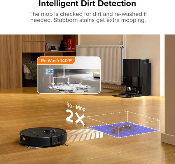 1e210ec92b4343d0a6878e9398d84982 Qrevo Pro Robot Vacuum and Mop with FlexiArm Design Edge Mopping, Dynamic Hot Water Mop Washing and Auto Mop Drying, Intelligent Dirt Detection, 7,000 Pa Suction, Ideal for Carpets