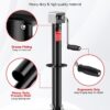 5000 lbs A-Frame Trailer Jack, 23′′ Vertical Travel, 20-24V Cordless Drill Compatible, Adjustable Drop Leg, for Utility, Yacht (Black)