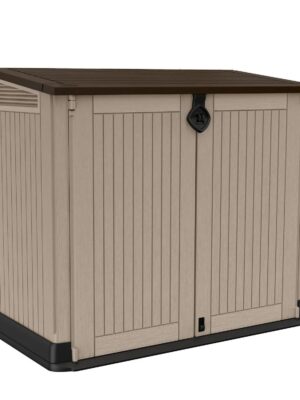 Keter Store-It-Out Midi 30-Cu Ft All-Weather Resin Storage Shed, Beige