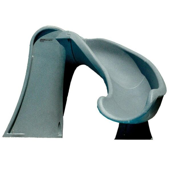 1ede28f38fe74640a064ef757dc9a72d S.R. Smith 698-209-58124 Cyclone Right Curve Swimming Pool Slide, Gray Granite