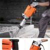 Demolition Jack Hammer, 1350 BPM Concrete Breaker 6pcs Chisels Bit Chipping with Case, 2200W Electric Jackhammer Heavy Duty, Black