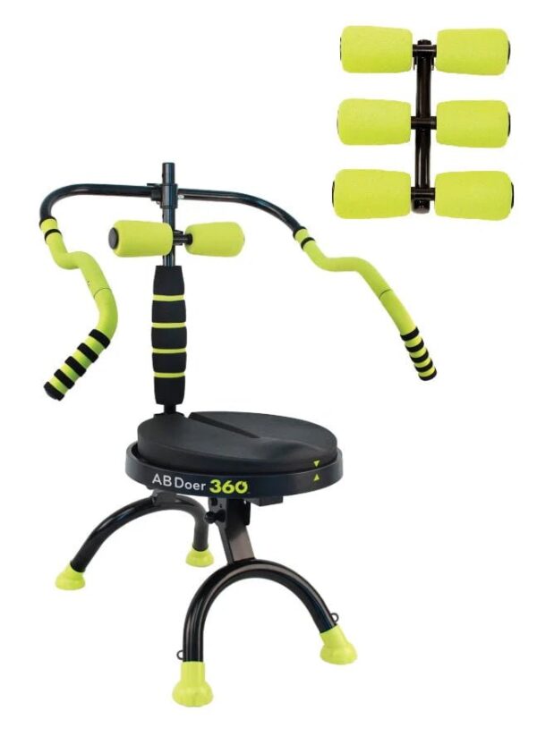 1f5da9879fab4a57a700cafdd3ca1cba Fitness System with 6 Pack Back Roller Provides an Abdominal and Total Body Workout with Aerobics to Burn Calories and Work Muscles Simultaneously.