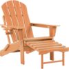 Folding Adirondack Rocking Chair,4-in-1 Multifunctional Patio Chair with Retractable Ottoman, Outdoor Chair Wood Texture, Lawn Chair for Porch, Backyard, Pool(Grey)