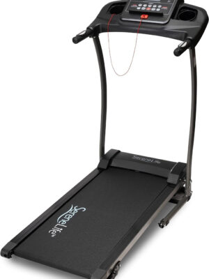 SereneLife Folding Treadmill – Foldable Home Fitness Equipment with LCD for Walking & Running – Cardio Exercise Machine – Preset and Adjustable Programs – Bluetooth Connectivity
