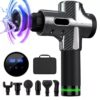 Deep Tissue Massage Gun – 30 Speed 6 Heads Super Quiet Brushless Motor LCD Touch Display Percussion Massager