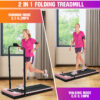 Geemax Electric Treadmill Foldable Compact Treadmill under Desks Treadmill Workout Exercise Treadmill Motorize Treadmill Running Walking Machine with Remote Control for Home Gym (0.5-6.0MPH)