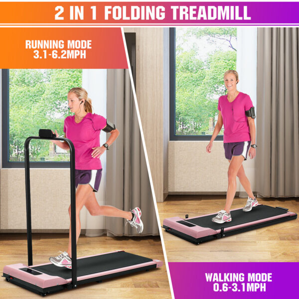 1ff7f01cf4e34708ba44cf3f53707bc8 Geemax Electric Treadmill Foldable Compact Treadmill under Desks Treadmill Workout Exercise Treadmill Motorize Treadmill Running Walking Machine with Remote Control for Home Gym (0.5-6.0MPH)