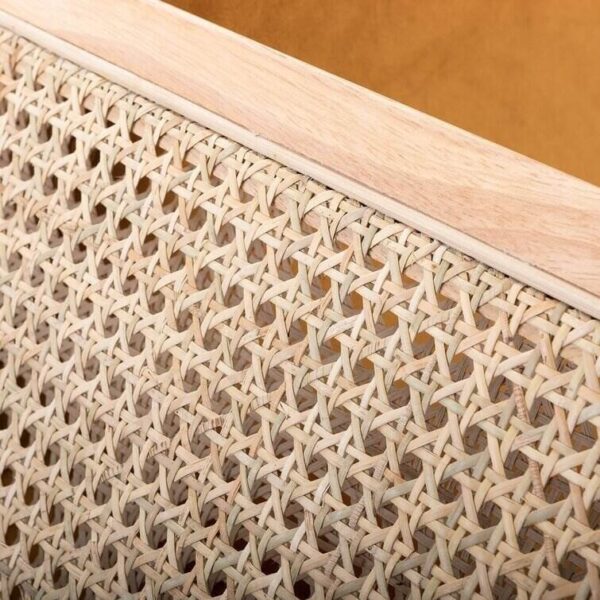 205c59a3bef343288dffe73f85095d07 Upholstered Accent Chair with Rattan Arms