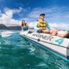 INTEX 68376EP Mariner 4 Inflatable Boat Set: Includes Deluxe 54in Boat Oars and High-Output Pump – Wear-Resistant Keel – Removable Fishing Rod Holders – 4-Person – 1100lb Weight Capacity