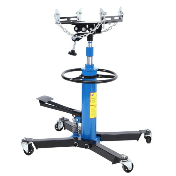 208a24ee4d9540fca9941ff3427a0c52 1660 Pounds Hydraulic Car Transmission Jack Vertical Lift with 360° Swivel Wheel Pedal ,Blue,33′′-70′′(0.75Ton)