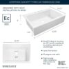 SINKOLOGY Josephine 34 in. 1-Hole Quick-Fit Farmhouse Apron Front Drop-in Single Bowl Crisp White Fireclay Kitchen Sink