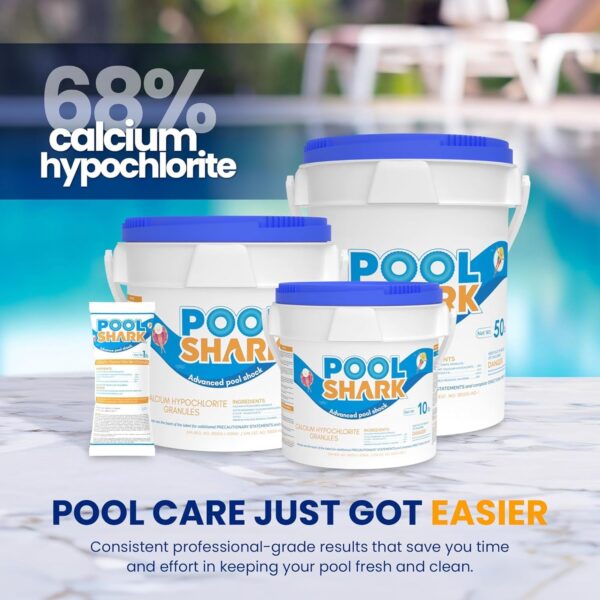 21347e44c99b48bc9c1ab8a4a69980f2 68% Calcium Hypochlorite Pool Shock for Swimming Pools – Chlorine Granules Swimming Pool Shock 50 lbs Bucket – Pool Chlorine for Inground and Above Ground Pool Treatment, Saltwater (50lbs)