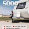 5000 lbs A-Frame Trailer Jack, 23′′ Vertical Travel, 20-24V Cordless Drill Compatible, Adjustable Drop Leg, for Utility, Yacht (Black)