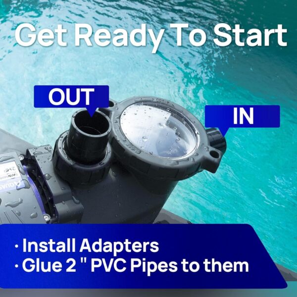 21429f5bf2aa44ed9df93bb287dffd3b AQUASTRONG In/Above Ground Pool Pump, High Flow (with Timer, 2HP, 8917 GPH, 220V)