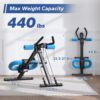 Ab Workout Equipment, Adjustable Ab Trainer Machine for Abs Workout at Home Gym, Foldable, Knee Protection, Abdominal Trainer for Stomach Workout