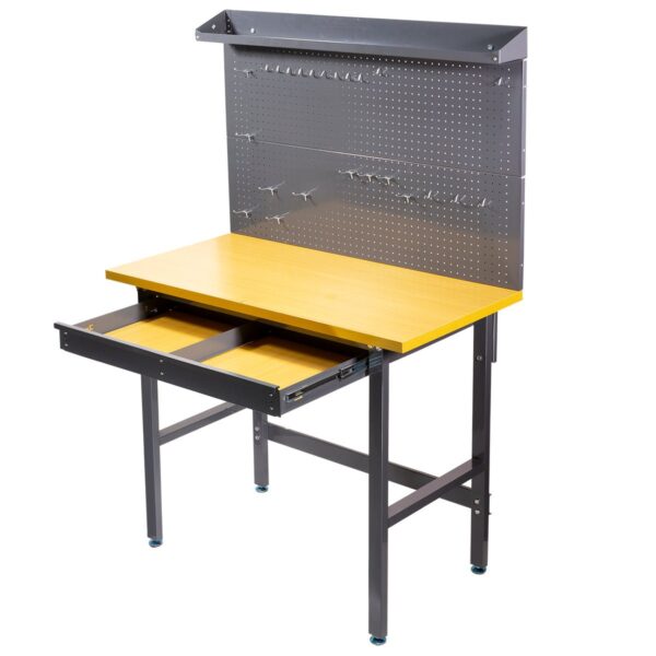 215b06108c1d4e79b3221cad00a12c75 94009 Work Bench Tool Storage Tool Workshop Table w/ Drawer and Peg