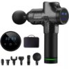 Deep Tissue Massage Gun – 30 Speed 6 Heads Super Quiet Brushless Motor LCD Touch Display Percussion Massager