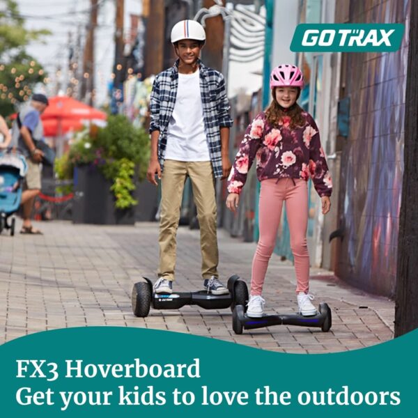 FX3 Hoverboard Blue – 6.5′′ LED Wheels, 200W Motor, UL2272 Certified, Up to 6.2mph for Kids & Adults