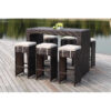 6 Person 59.1 Long Bar Height Dining Set with Cushions