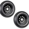2-Pk Trailer Tire On Black Wheel Modular Rim ST205/75D15 LRC 5 Lug On 4.5 15 x 5.