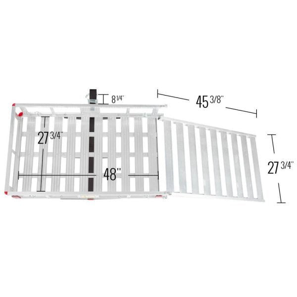SILVER SPRING WCC-500A 500 lbs. Hitch-Mounted Mobility Scooter Carrier Rack Ramp