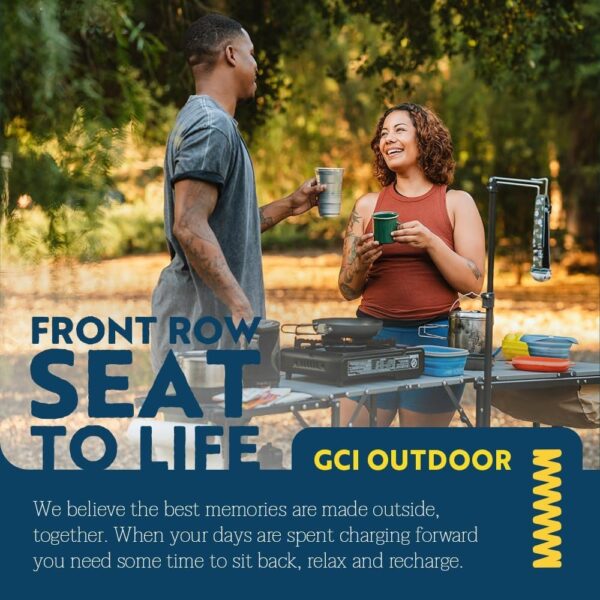 22b2f3484d3a4fc993943264a9dfdfec GCI OUTDOOR Master Cook Station | Portable Folding Kitchen Table with Soft Shell Sink, Heat Resistant Tabletop & Telescoping Lanter Pole, Perfect for Camping Trips