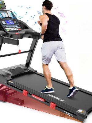 4.5HP Foldable Treadmill, 15 Auto Incline Levels, 10MPH Speed, 300LB Capacity, Home Exercise Machine