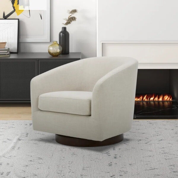 22f68b1b5aca461b81c5797ef83b8309 Upholstered Swivel Barrel Chair
