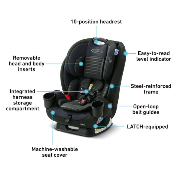 232c8a3dd6144600a7fc6864c37131ad Graco TriRide 3 in 1 Car Seat | 3 Modes of Use from Rear Facing to Highback Booster Car Seat, Clybourne