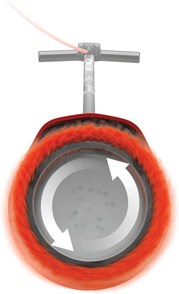 Commercial Orbiter Hard Floor Cleaner Machine, Multi-Purpose Floor Cleaning, Random Orbital Drive, Wide Cleaning Path, 50-Foot Long Cord, ORB550MC, Gray/Red-Oreck