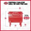 Griller Portable Charcoal Grill and Side Fire Box 17-in W Black Barrel Charcoal Grill