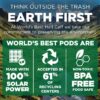 World s Best Half Caff Dark Roast Coffee 100ct. Solar Energy Produced Recyclable Single Serve Dark Roast Coffee Pods