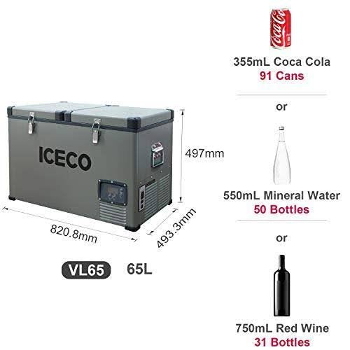 Dual Zone Portable Refrigerator + Secop Compressor 65 Liters