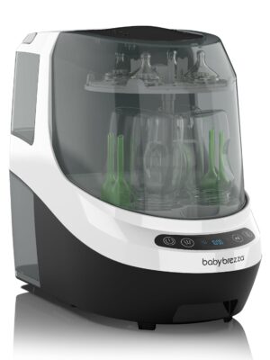 Baby Bottle Washer Pro – Baby Bottle Washer, Sterilizer + Dryer – All in One Machine Cleans Bottles, Pump Parts, & Sippy Cups – Replaces Hand Washing, Bottle Brushes and Drying Racks-Brezza