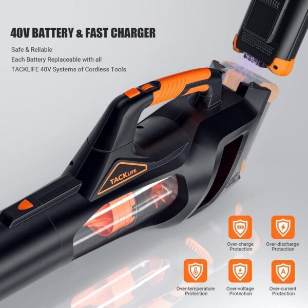 24fec956382542e9b0d5843895f52f1d 40V Leaf Blower KDBV40A, Brushless Motor, 540 CFM, 100 MPH, 5-Speed, 4.0Ah Battery & Charger Included