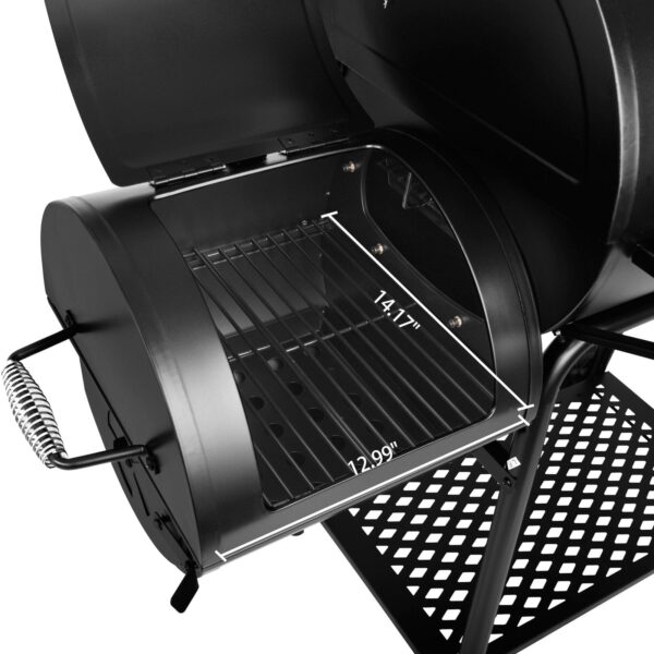2524108abccb42b3ae0a8d6bd988d4fc CC1830FG, Charcoal Grill with Offset Smoker with High Heat-Resistant BBQ Gloves