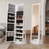21.6” Wide Jewelry Armoire with Mirror