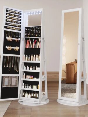 21.6” Wide Jewelry Armoire with Mirror