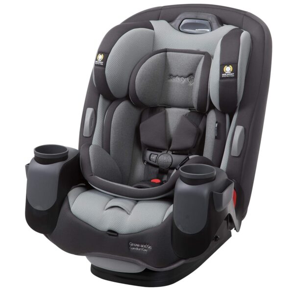 Grow and Go All-in-One Slim Convertible Car Seat, Rear Facing, 5-40 lbs, Forward Facing (30–65 lbs), High Back Booster Seat 40-100 pounds, Aqua Pop