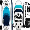 Roc Inflatable Stand Up Paddle Boards 10 ft 6 in with Premium SUP Paddle Board Accessories, Wide Stable Design, Non-Slip Comfort Deck for Youth & Adults