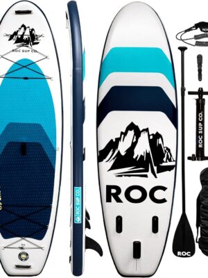 Roc Inflatable Stand Up Paddle Boards 10 ft 6 in with Premium SUP Paddle Board Accessories, Wide Stable Design, Non-Slip Comfort Deck for Youth & Adults