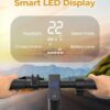 Electric Scooter – 8.5′′ Solid Tires, 350W Motor, Up to 19 MPH and 21-23 Miles Long-Range Portable Foldable Commuting Scooter for Adults with Double Braking System and App