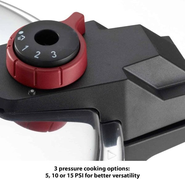25c7dabec7404074bfee686b4a556626 T-fal Pressure Cooker Stainless Steel Pressure Canner 22 Quart Induction 3 PSI Settings, Cookware, Pots and Pans Silver