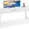 Tribesigns Modern Computer Desk, 63 x 31.5 inch Large Office Desk Computer Table Study Writing Desk Workstation for Home Office, Vintage Black Metal Frame