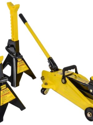 JEGS 79002 Hydraulic Utility Floor Jack & Stands Heavy Gauge Steel Frames