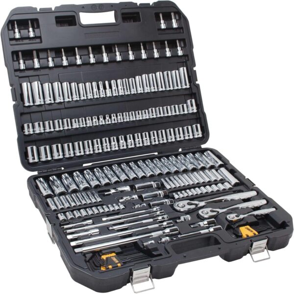 2608990e12eb415ea3c70d814d92ed69 DEWALT Mechanics Tool Set, SAE and Metric, 1/2, 1/4, 3/8 Drive Sizes, 192-Piece (DWMT75049)