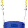 Eastern Jungle Gym Heavy-Duty High Back Full Bucket Toddler Swing Seat | Coated Swing Chains Fully Assembled | Green Swing Set Accessory