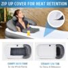 Inflatable Adult Bath Tub, Free-Standing Blow Up Bathtub with Foldable Portable Feature for Adult Spa with Electric Air Pump (High-Density PVC)